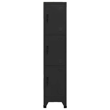vidaXL Schließfachschrank Schwarz 38x45x180 cm Stahl