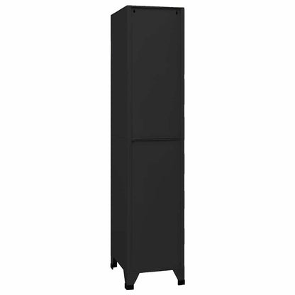 vidaXL Schließfachschrank Schwarz 38x45x180 cm Stahl