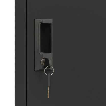 Schließfachschrank Anthrazit 38x45x180 cm Stahl