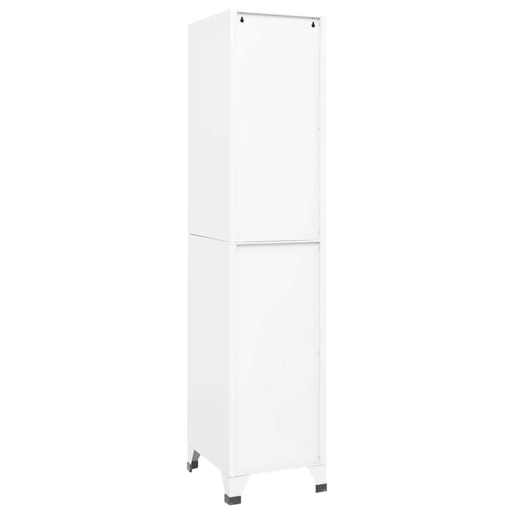vidaXL Schließfachschrank Weiß 38x45x180 cm Stahl
