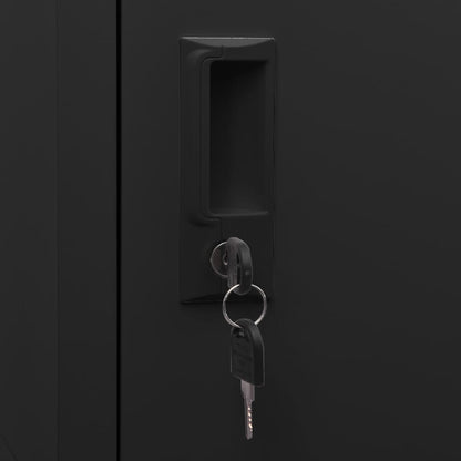 vidaXL Schließfachschrank Schwarz 38x40x180 cm Stahl
