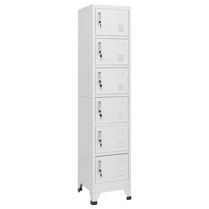 vidaXL Schließfachschrank Hellgrau 38x40x180 cm Stahl