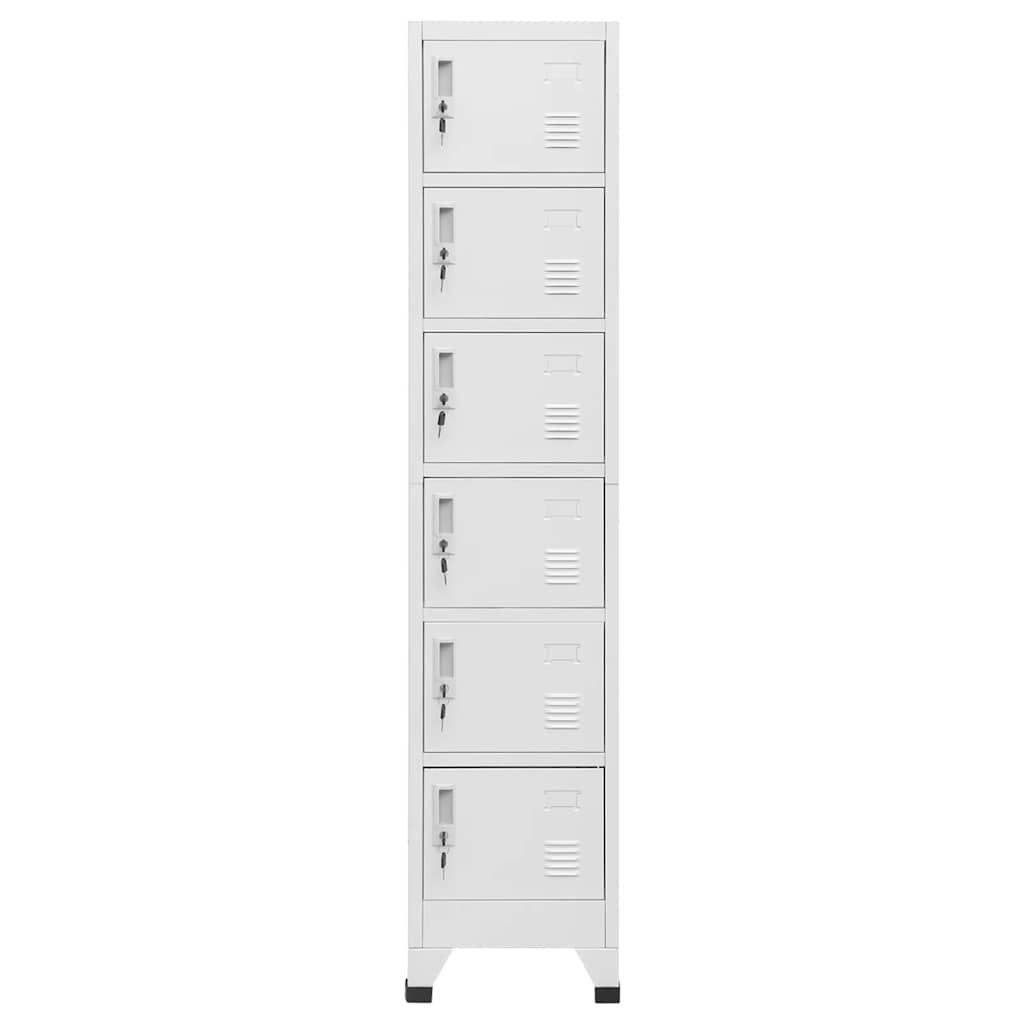 vidaXL Schließfachschrank Hellgrau 38x40x180 cm Stahl