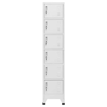 vidaXL Schließfachschrank Hellgrau 38x40x180 cm Stahl