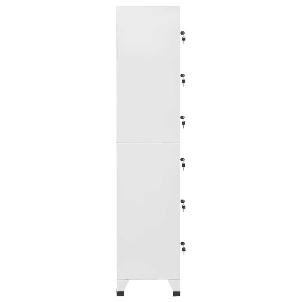 vidaXL Schließfachschrank Hellgrau 38x40x180 cm Stahl