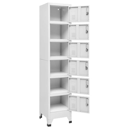 vidaXL Schließfachschrank Hellgrau 38x40x180 cm Stahl