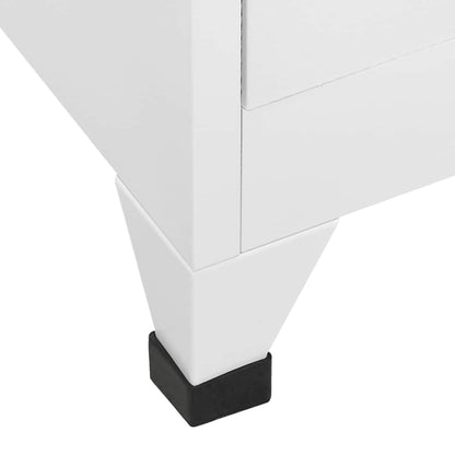 vidaXL Schließfachschrank Hellgrau 38x40x180 cm Stahl