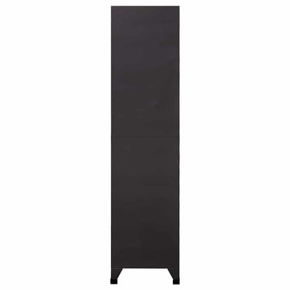 vidaXL Schließfachschrank Anthrazit und Rot 90x45x180 cm Stahl