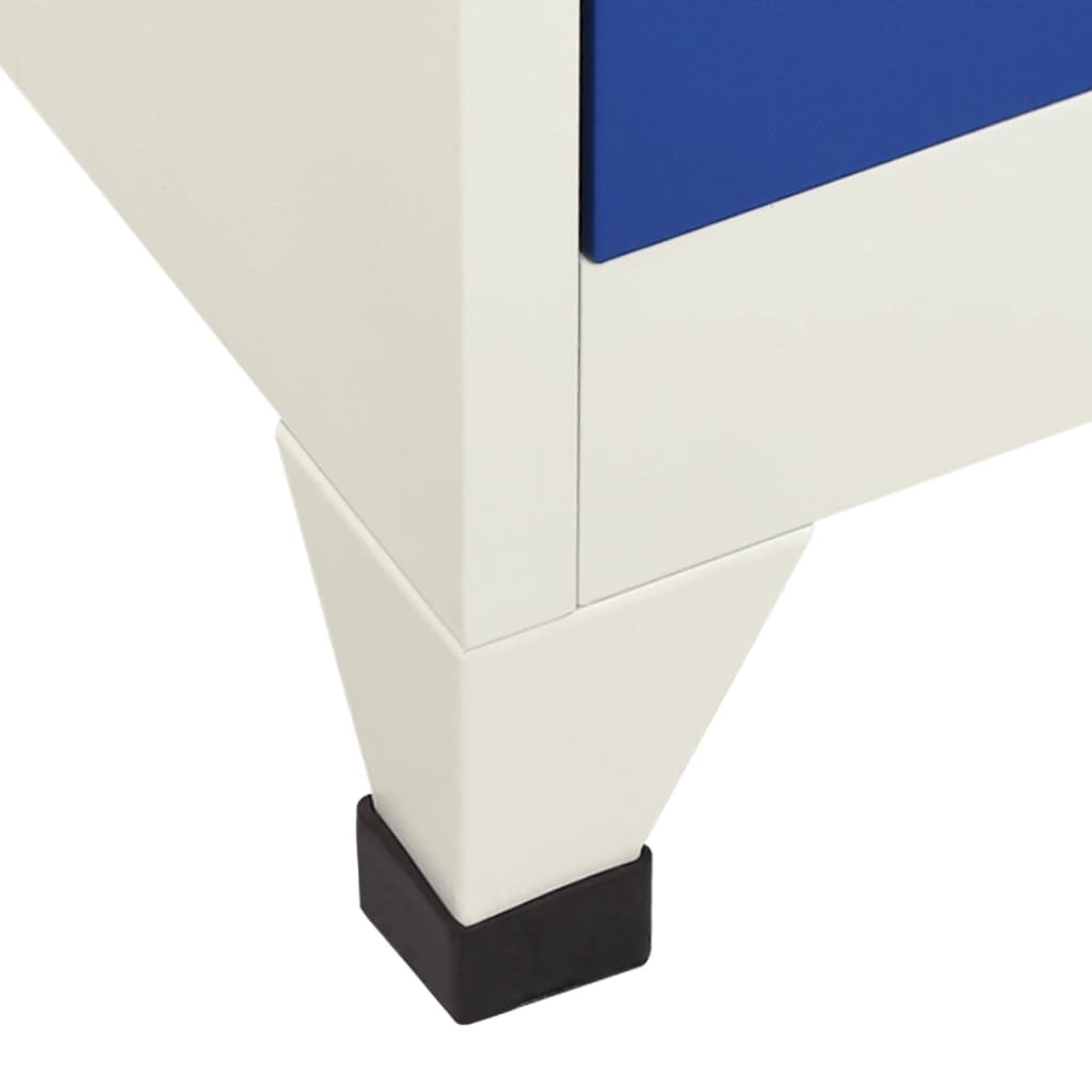 vidaXL Armoire vestiaire gris et bleu 90x45x180 cm acier
