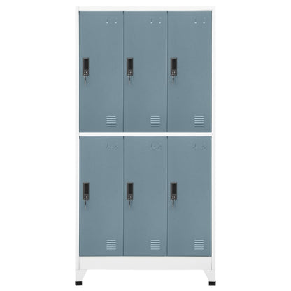 vidaXL Schließfachschrank Hellgrau und Dunkelgrau 90x45x180 cm Stahl