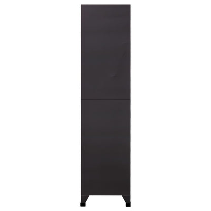 vidaXL Schließfachschrank Anthrazit und Rot 90x45x180 cm Stahl