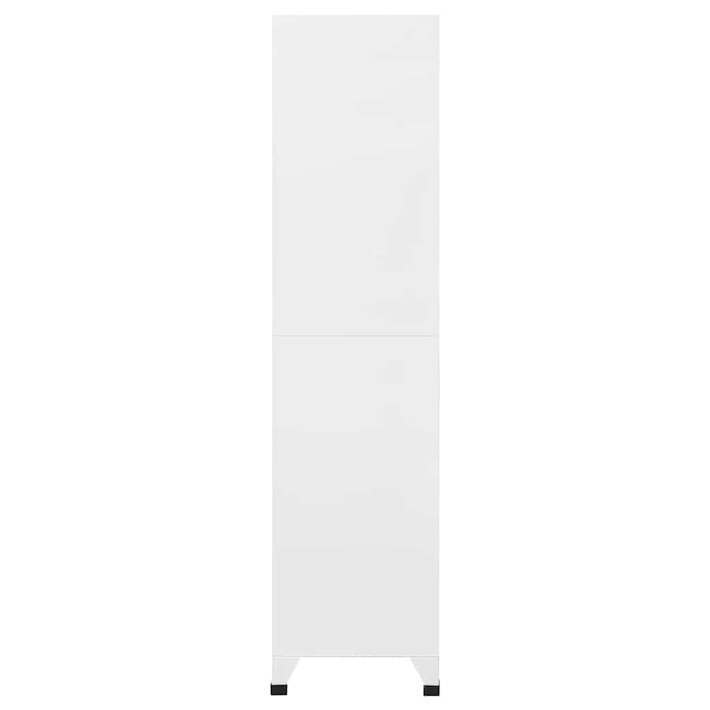 vidaXL Schließfachschrank Weiß 90x40x180 cm Stahl