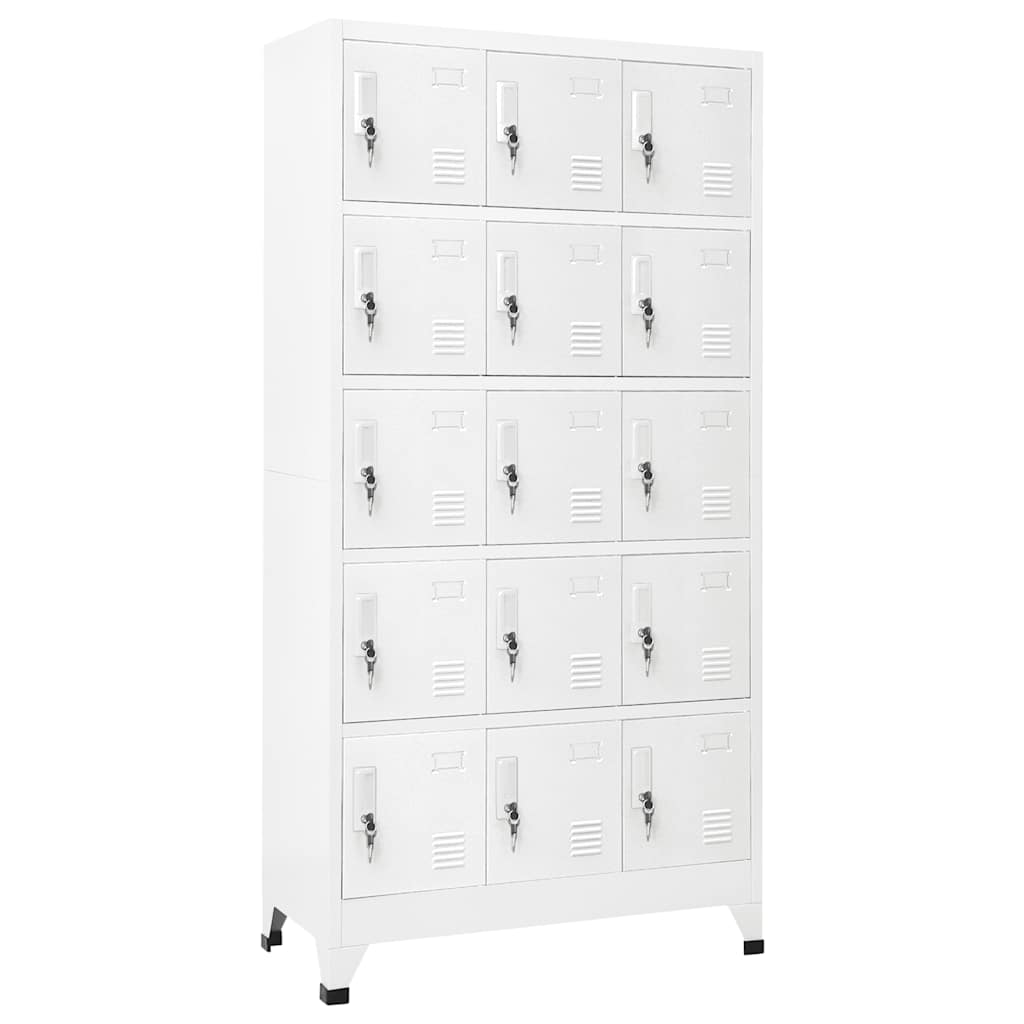 vidaXL Schließfachschrank Hellgrau 90x40x180 cm Stahl