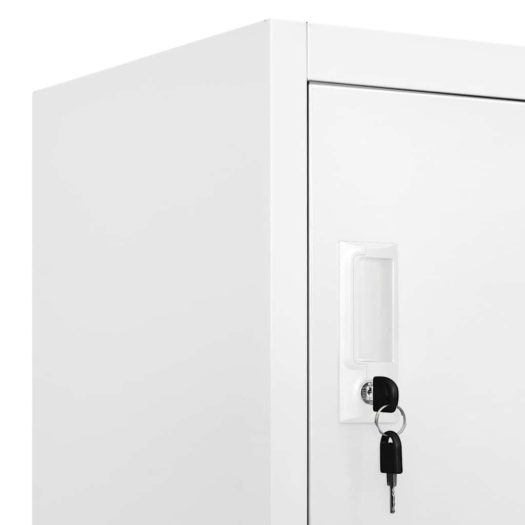 vidaXL Schließfachschrank Hellgrau 90x40x180 cm Stahl
