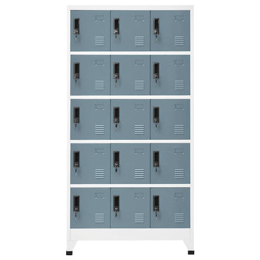 vidaXL Schließfachschrank Hellgrau und Dunkelgrau 90x40x180 cm Stahl