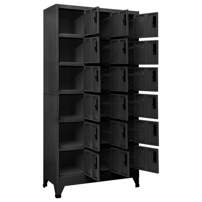 vidaXL Schließfachschrank Anthrazit 90x40x180 cm Stahl