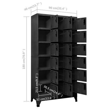 vidaXL Schließfachschrank Anthrazit 90x40x180 cm Stahl