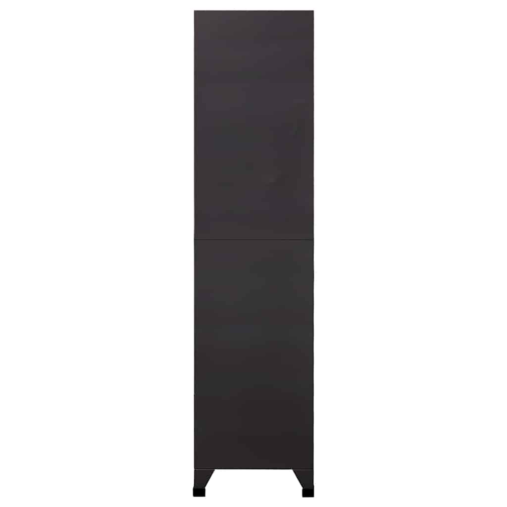 vidaXL Schließfachschrank Anthrazit und Rot 90x40x180 cm Stahl