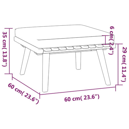 vidaXL 4-tlg. Garten-Lounge-Set mit Kissen Massivholz Akazie