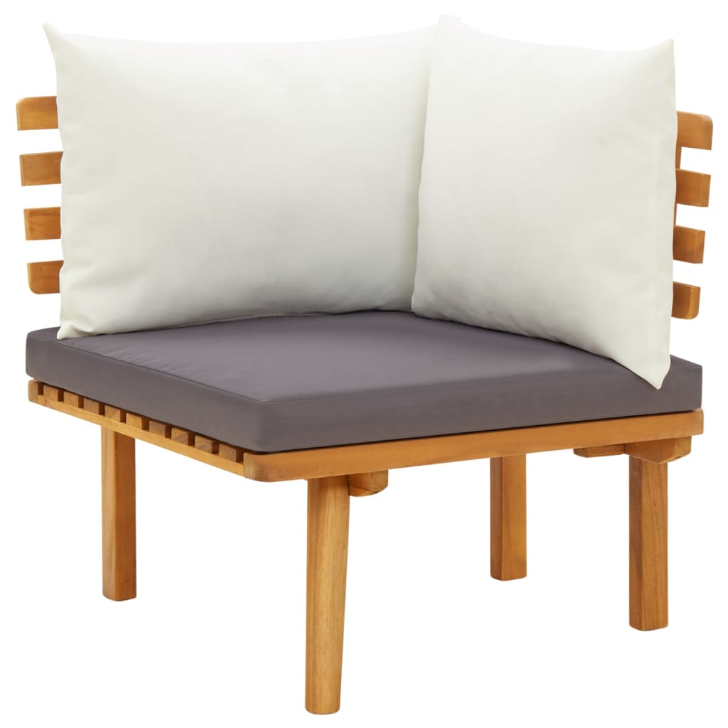 vidaXL Salon de jardin 4 pcs avec coussins Bois d'acacia massif