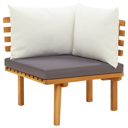 vidaXL Salon de jardin 4 pcs avec coussins Bois d'acacia massif