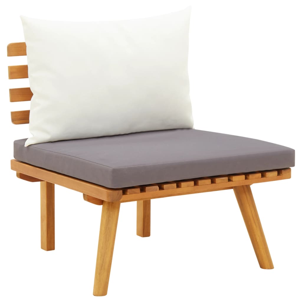 vidaXL Salon de jardin 4 pcs avec coussins Bois d'acacia massif