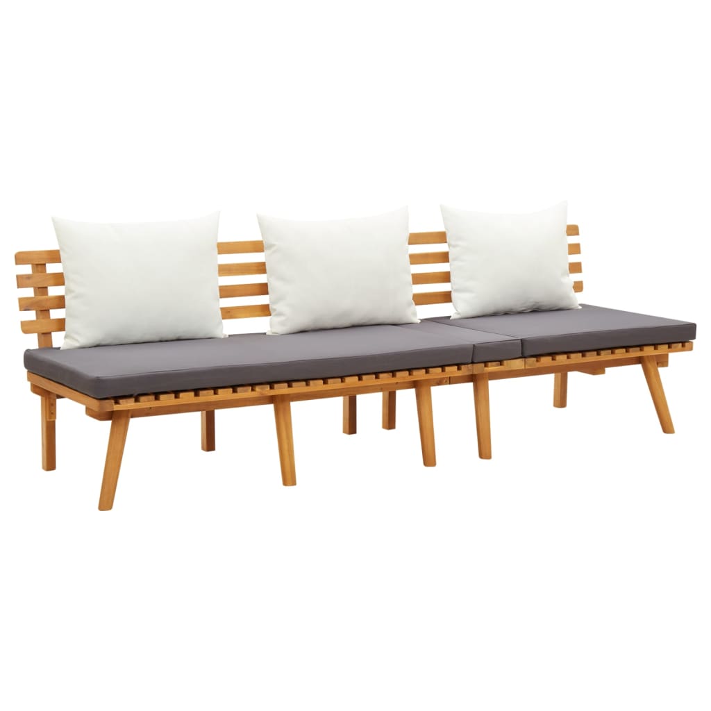 vidaXL Salon de jardin 4 pcs avec coussins Bois d'acacia massif