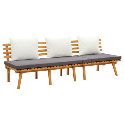 vidaXL Salon de jardin 4 pcs avec coussins Bois d'acacia massif