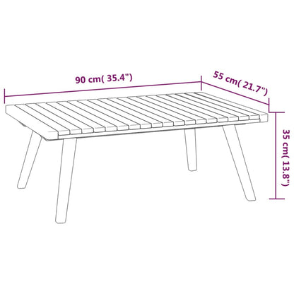 vidaXL Salon de jardin 4 pcs avec coussins Bois d'acacia massif