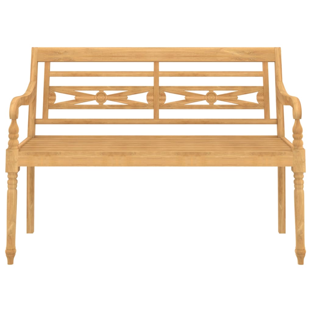 vidaXL Salon de jardin 4 pcs avec coussins en teck massif