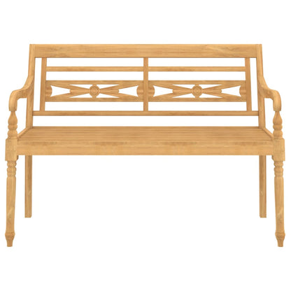 vidaXL Salon de jardin 4 pcs avec coussins en teck massif