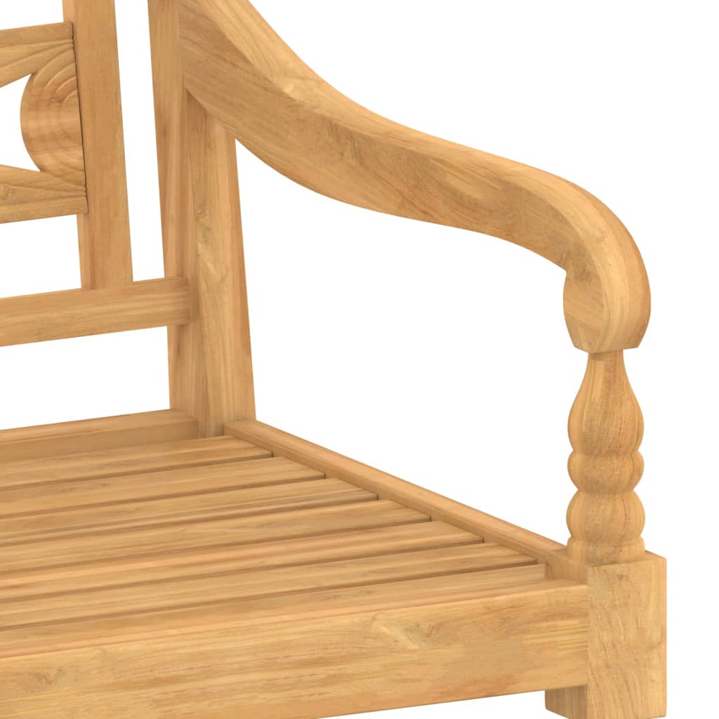 vidaXL Salon de jardin 4 pcs avec coussins en teck massif