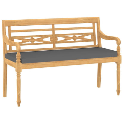 vidaXL Salon de jardin 4 pcs avec coussins Bois de teck massif