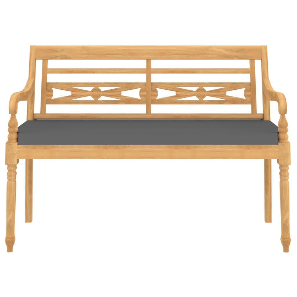 vidaXL Salon de jardin 4 pcs avec coussins Bois de teck massif