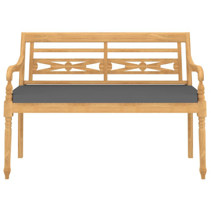 vidaXL Salon de jardin 4 pcs avec coussins Bois de teck massif