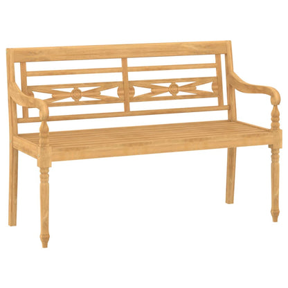 vidaXL Salon de jardin 4 pcs avec coussins Bois de teck massif