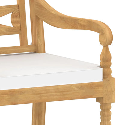 vidaXL Chaises Batavia 4 pcs. avec coussins bois de teck massif