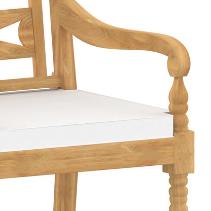 vidaXL Chaises Batavia 6 pcs avec coussins Bois de teck massif