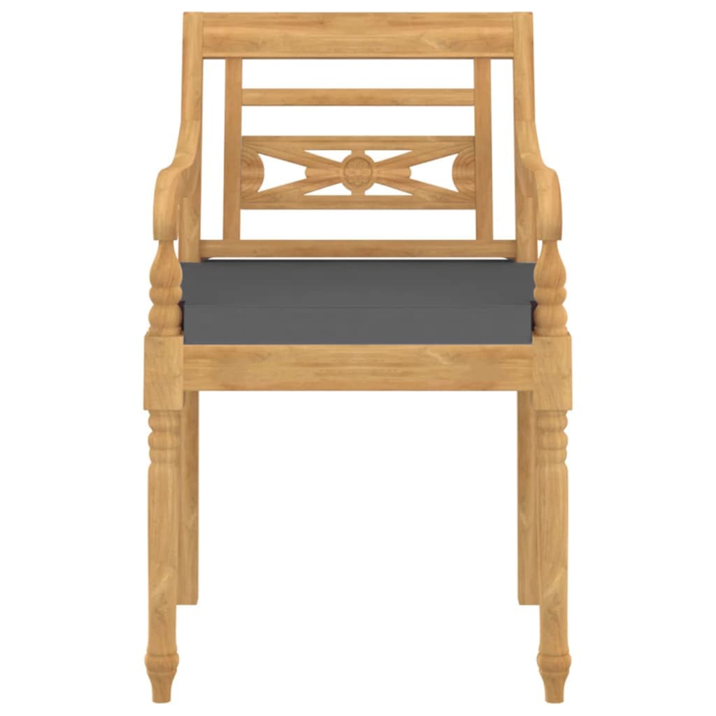 vidaXL Chaises Batavia 8 pcs avec coussins Bois de teck massif