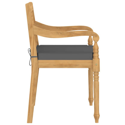vidaXL Chaises Batavia 8 pcs avec coussins Bois de teck massif