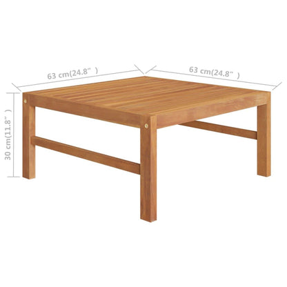vidaXL Salon de jardin 4 pcs avec coussins gris Bois de teck massif