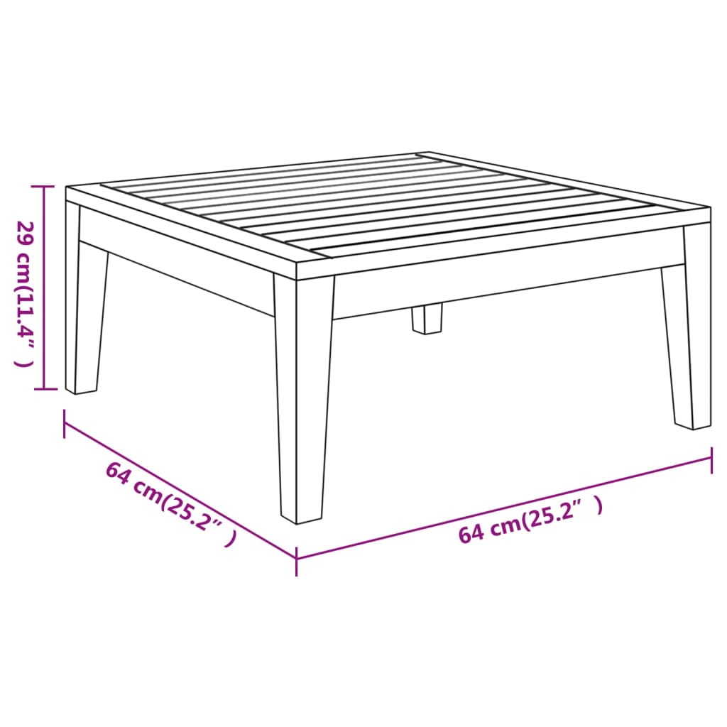 vidaXL 4-tlg. Garten-Lounge-Set mit Dunkelgrauen Kissen Akazienholz