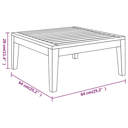 vidaXL 4-tlg. Garten-Lounge-Set mit Dunkelgrauen Kissen Akazienholz