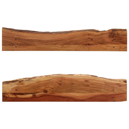 vidaXL Wandregale 2 Stk. 110x20x18 cm Massivholz Akazie