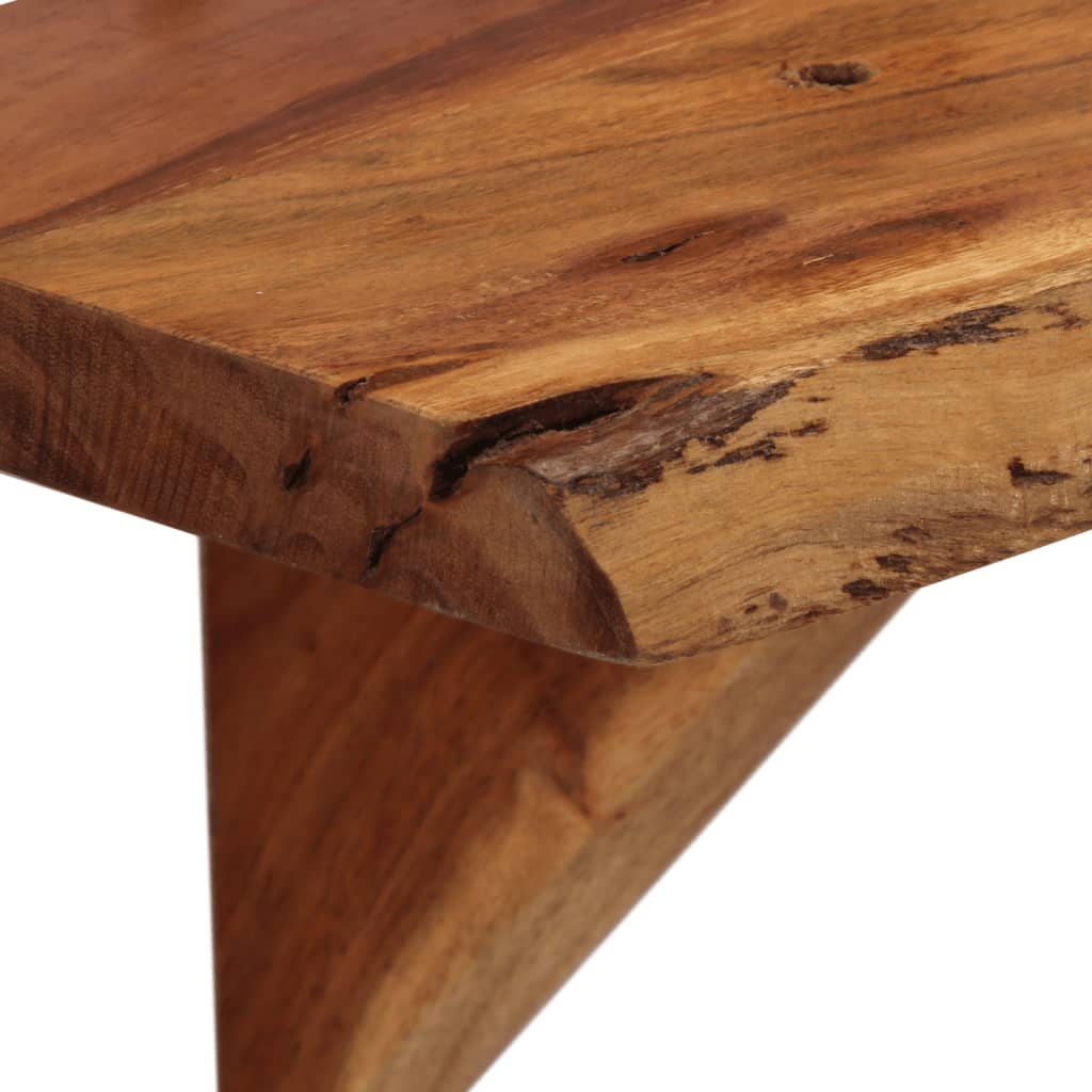 vidaXL Wandregale 2 Stk. 110x20x18 cm Massivholz Akazie