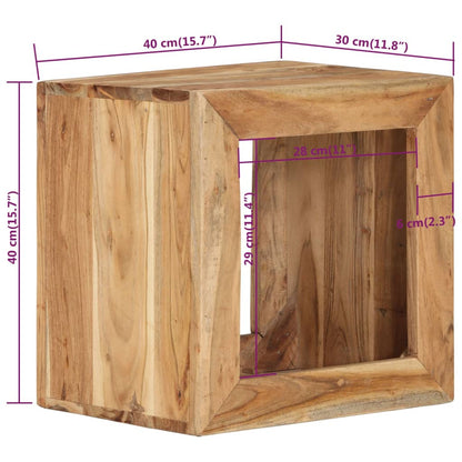 vidaXL Tabouret 40x30x40 cm Bois d'acacia massif