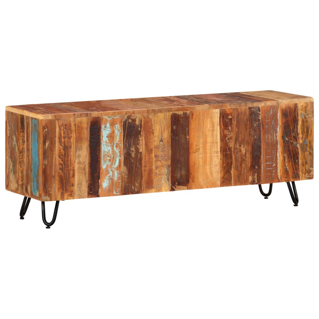 vidaXL Meuble TV 110x30x40 cm Bois de récupération Massif