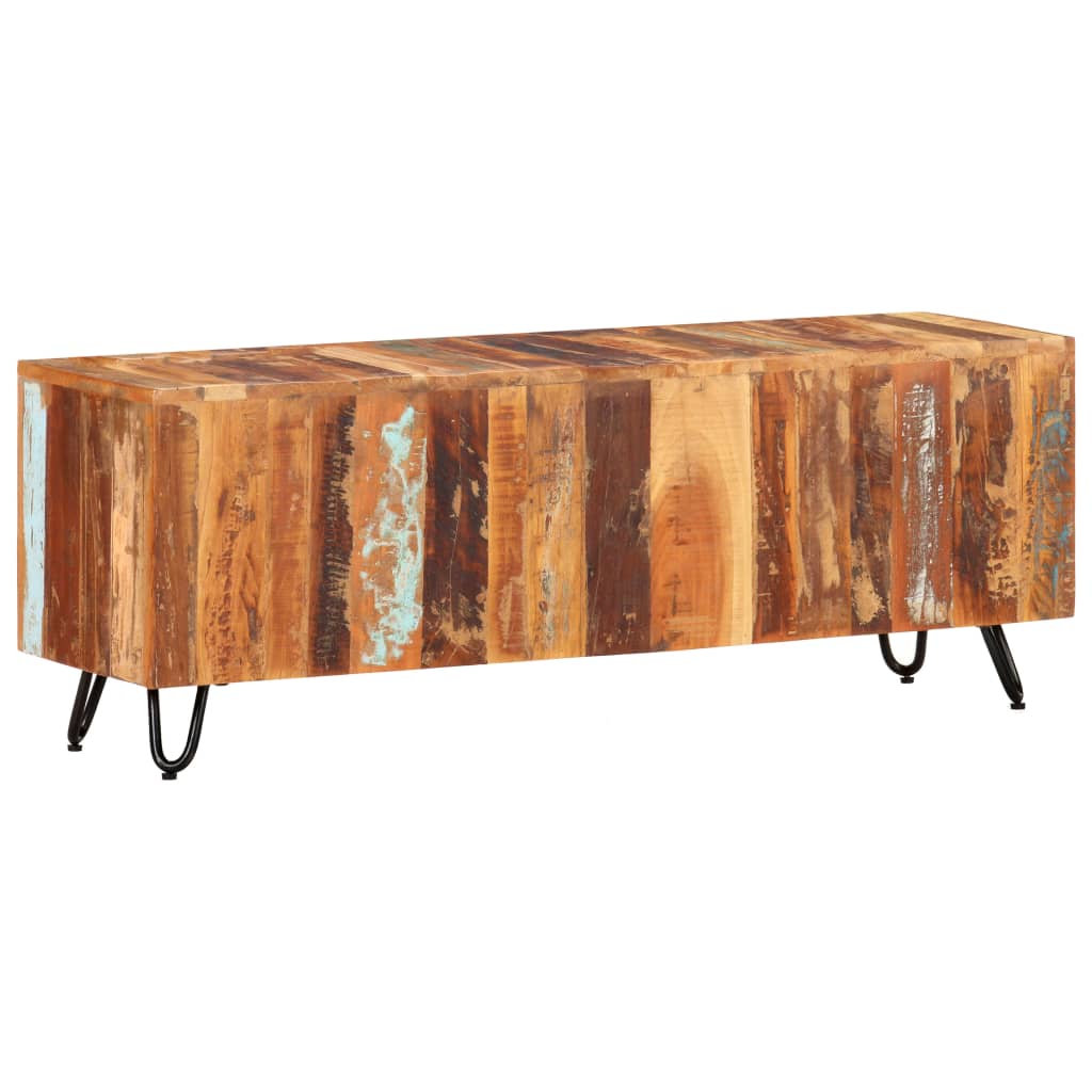 vidaXL Meuble TV 110x30x40 cm Bois de récupération Massif