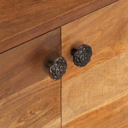 vidaXL Meuble TV Bois d'acacia massif finition miel 140x30x40 cm