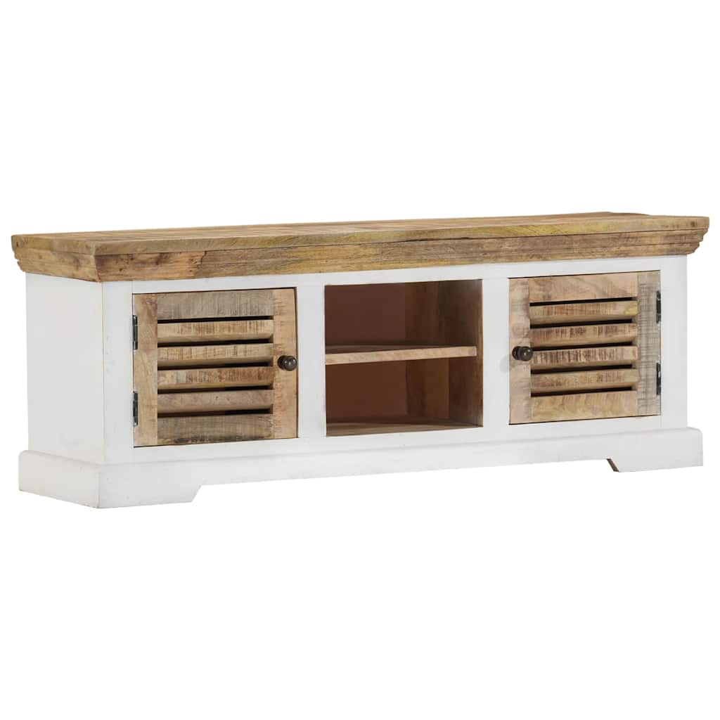 vidaXL Meuble TV 110x30x40 cm Bois de manguier massif